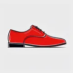 bold red oxford shoes image